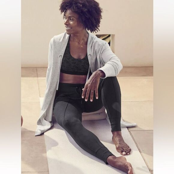 ATHLETA Vista Wrap Open Hooded Cardigan Sweatshirt Women’s S Athleisure Travel - Picture 5 of 13